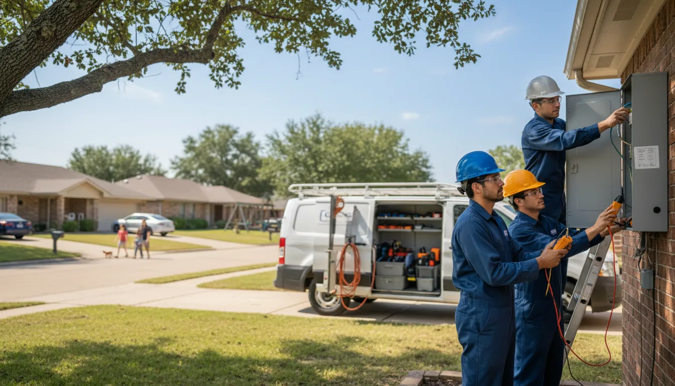 Certified electrician providing emergency electrical services in Benavides, TX